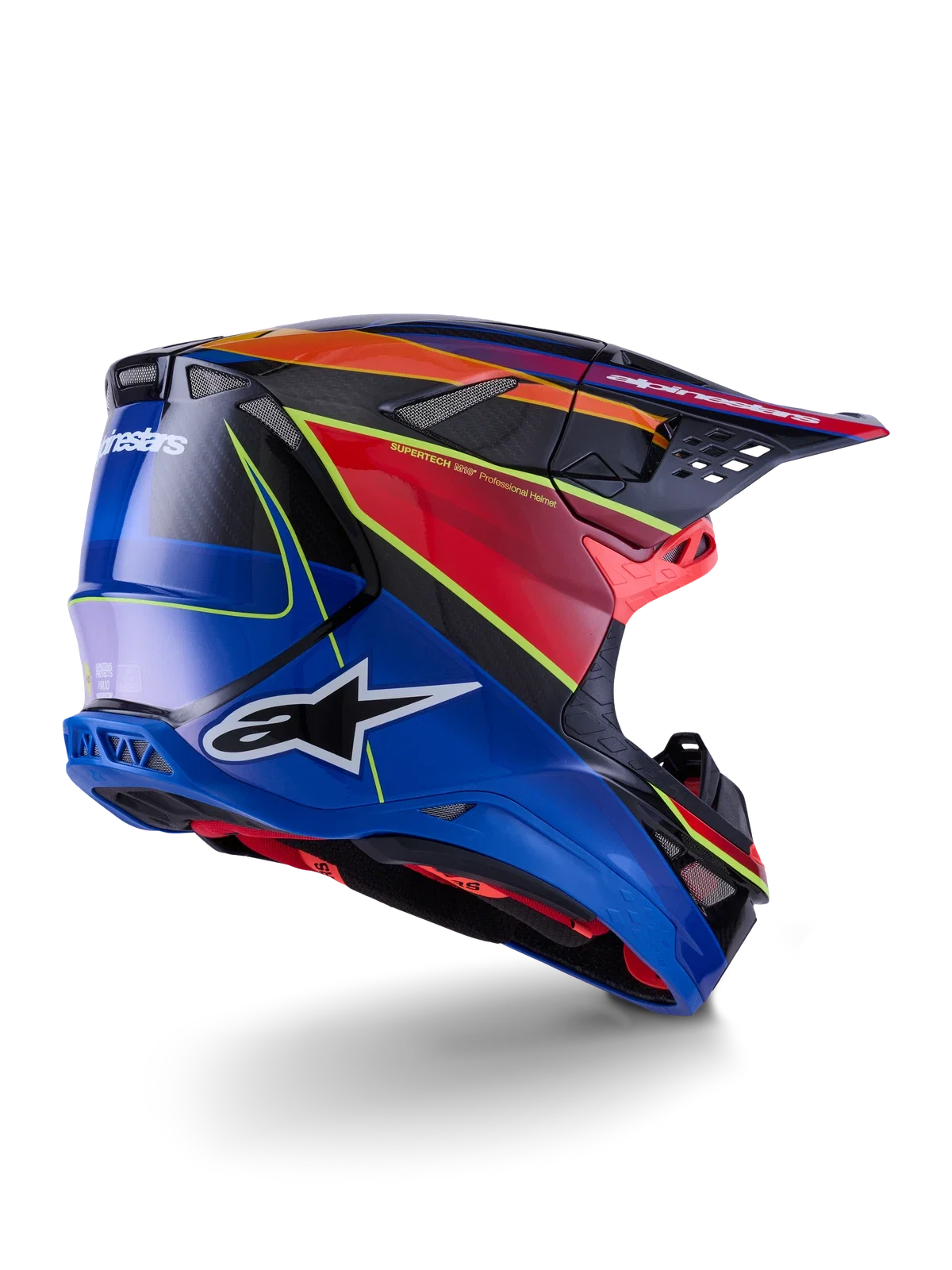 Alpinestars Supertech M10 Era Helmet for Offroad (2XL, Blue/Red/Yellow)