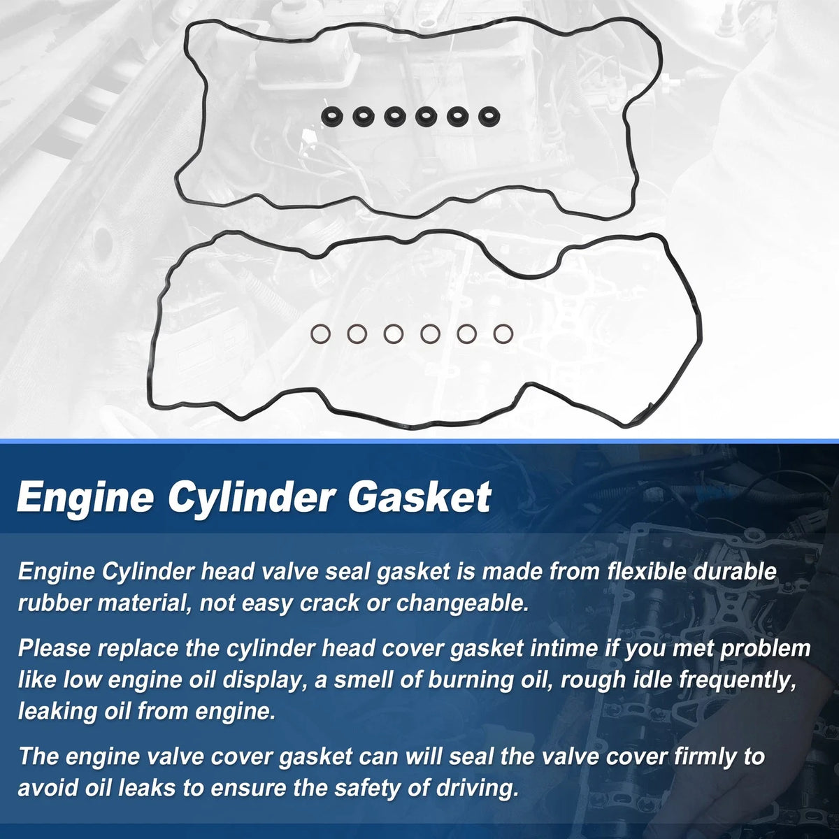 Set of 2 Valve Cover Gaskets for Dodge Ram 2500 (2003) 5086954AA