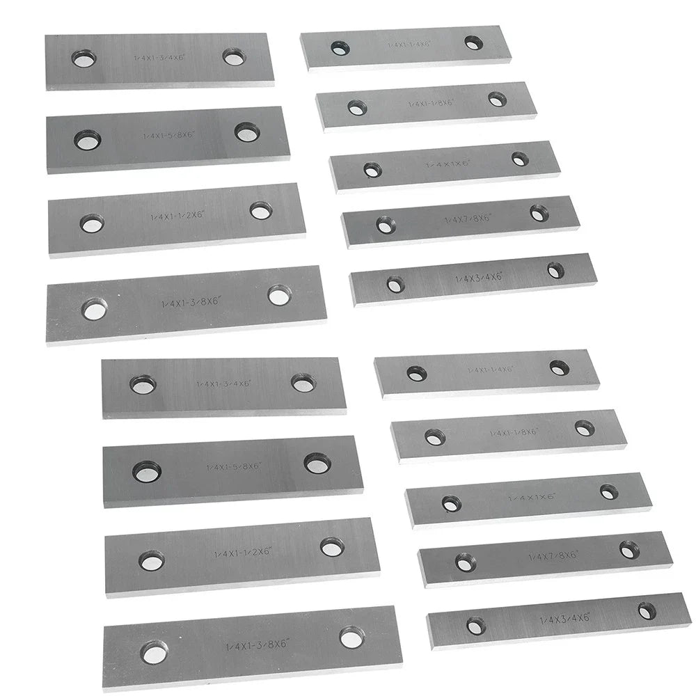 Set of 18 Steel Parallel Bars for Precision Machining
