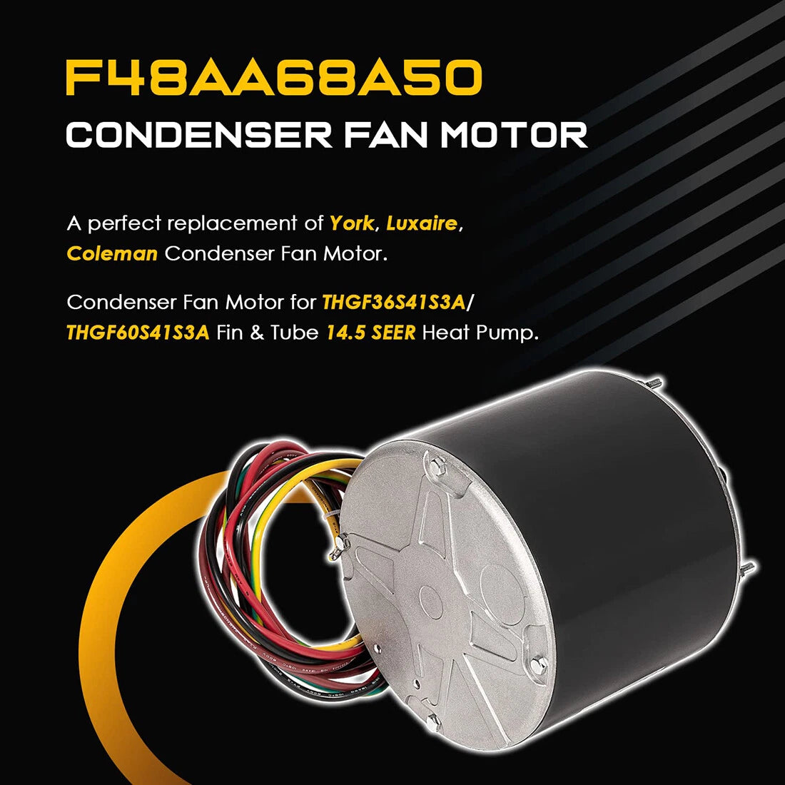 Condenser Fan Motor for AO Smith York Coleman Luxaire (1/4 HP, 850 RPM)