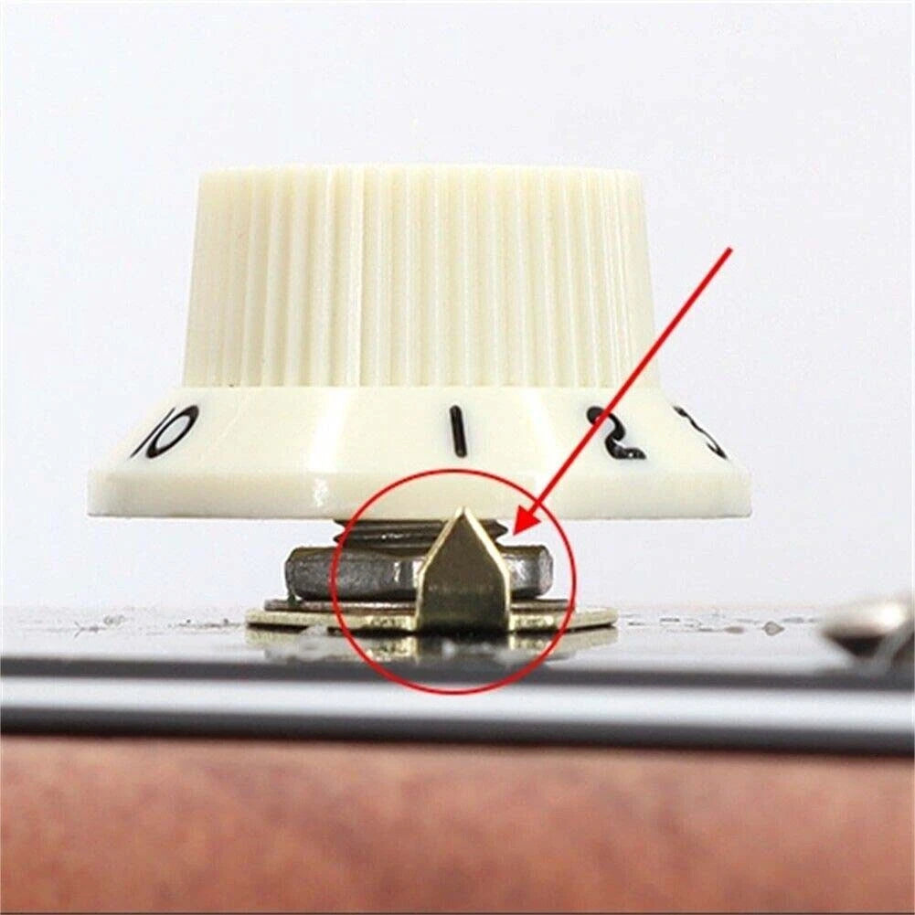 10x Guitar Knobs Pointer Plate Indicator Washers for Gibson LP