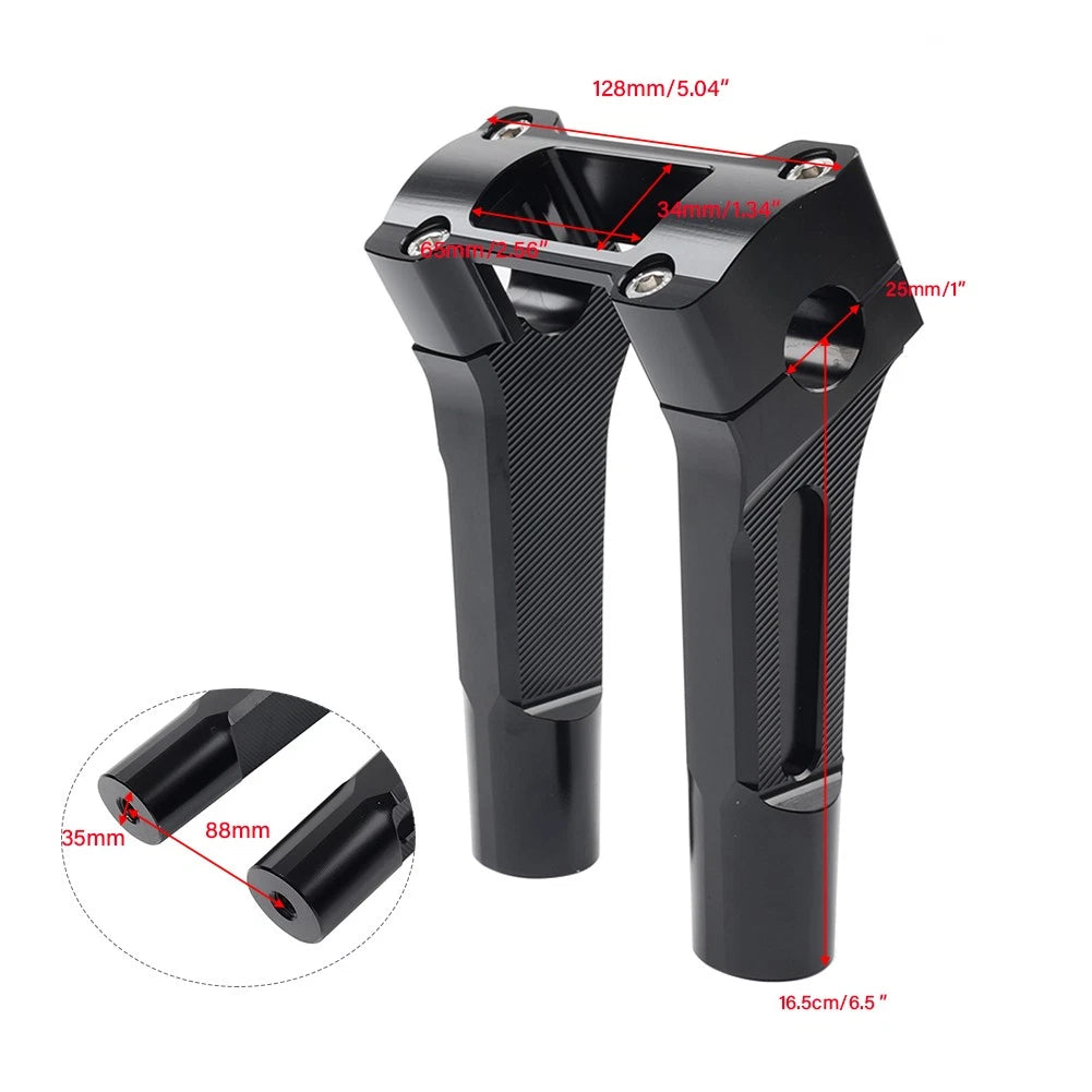 2X 8-Inch Pullback Handlebar Risers for Harley Dyna M8 Softail (2018–2021)
