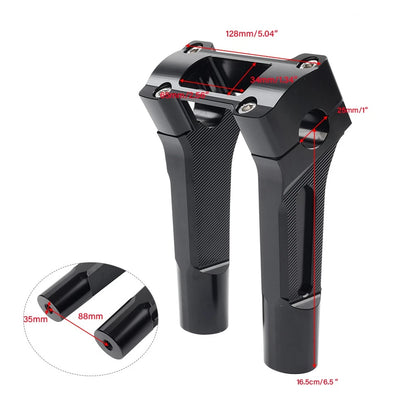 2X 8-Inch Pullback Handlebar Risers for Harley Dyna M8 Softail (2018–2021)