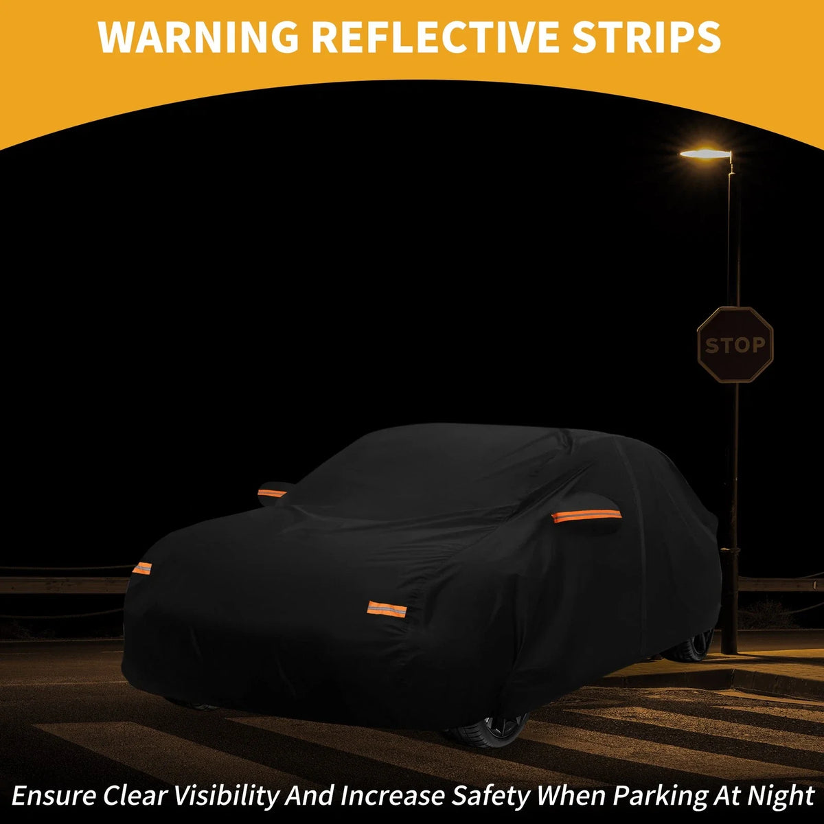 Waterproof Car Cover for Honda Accord Sedan (190T-PU, Black)
