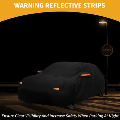 Waterproof Car Cover for Honda Accord Sedan (190T-PU, Black)