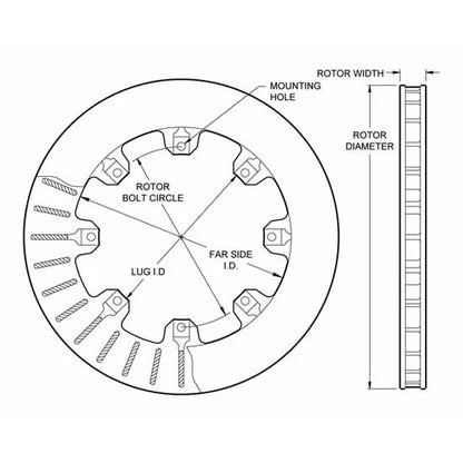 Wilwood 160-0277 Ultralite Vented Iron Rotor for Performance Vehicles (12.19")