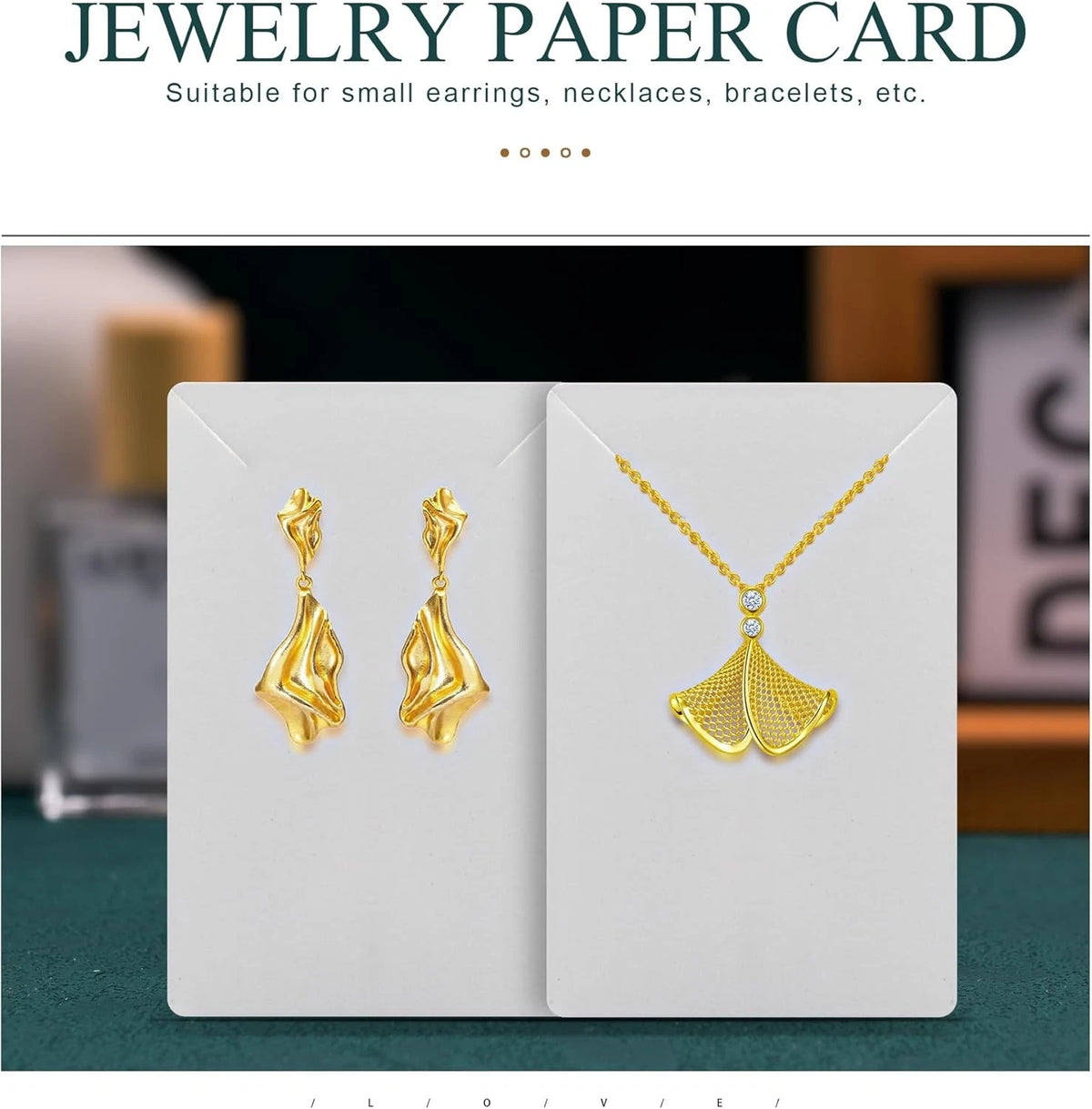 Set of 100 Earring Cards for Jewelry Making