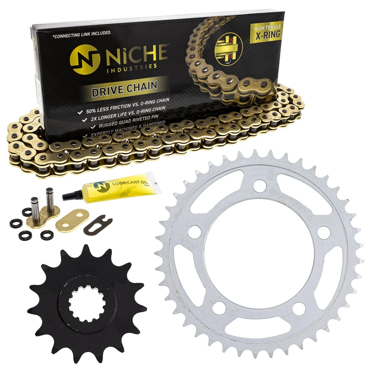 Sprocket Chain Set 15/41 Tooth for Honda CBF500 (MK1004982, 519-KCS1454K-K001)