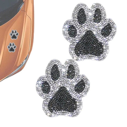 Rhinestone Paw Footprint Stickers for Car Decal Dog Lovers