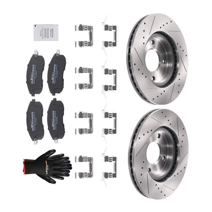 Front Brake Rotors & Pads Kit for Nissan Cube (2009–2014) Sentra (2007–2012)