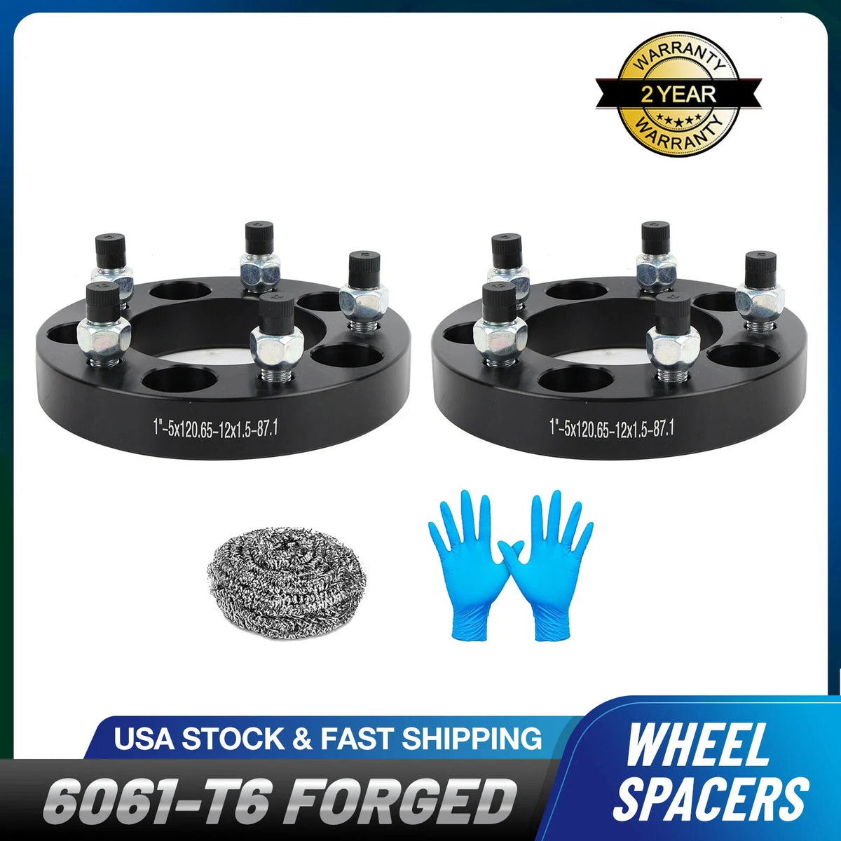 2X Wheel Spacers for Chevrolet S10 (1991–1993) 50.8mm 5x4.75 5x120.65