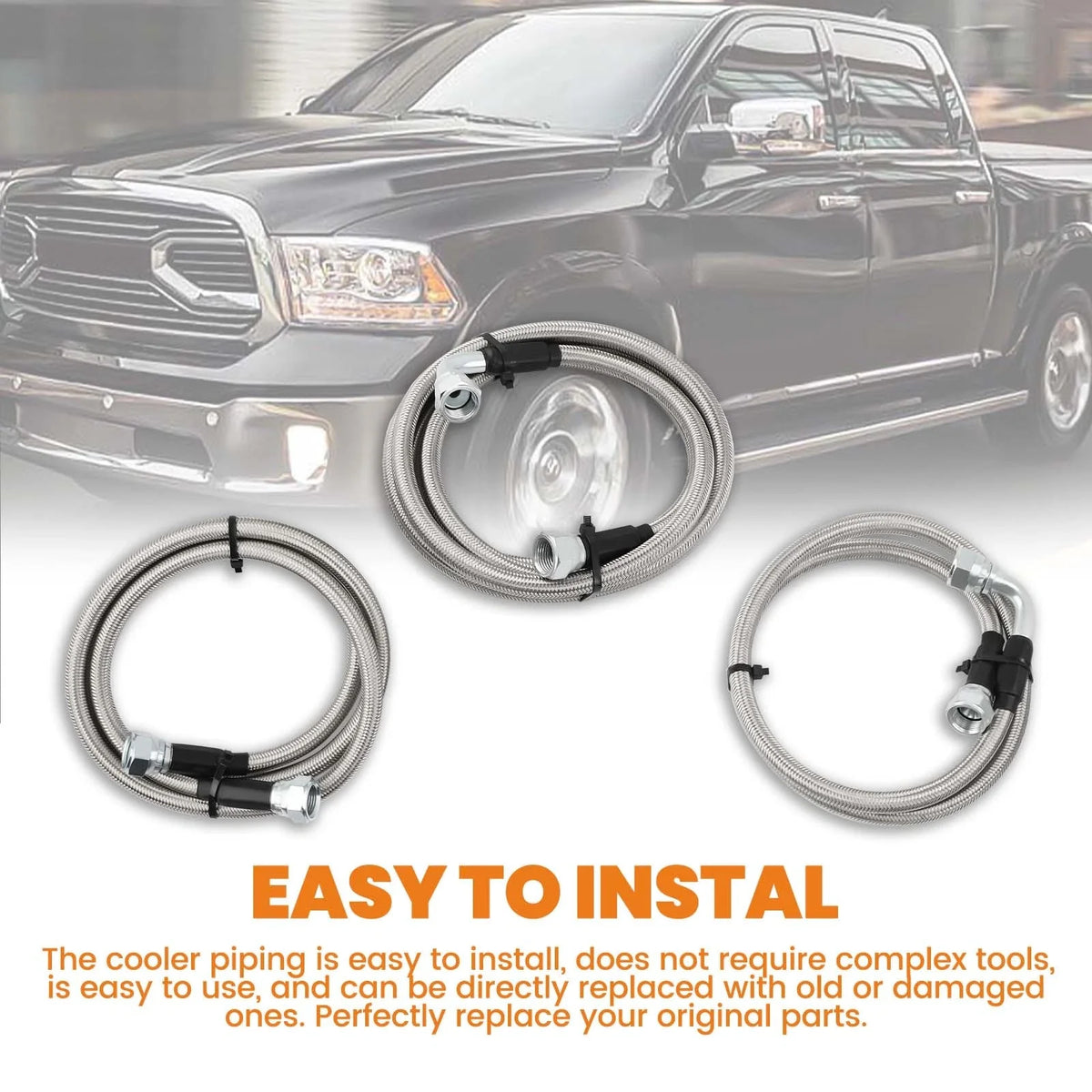 47RE Transmission Cooler Lines Kit for Dodge Ram 5.9L (1996–2002)