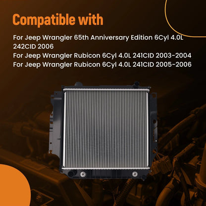 Aluminum Engine Radiator for Jeep Wrangler (1987–2006) 8012101 5191937AA