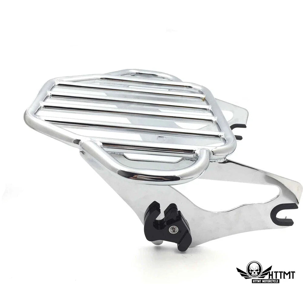 2X Chrome Detachables Luggage Rack Docking for Harley Touring Road King (2014–2019)