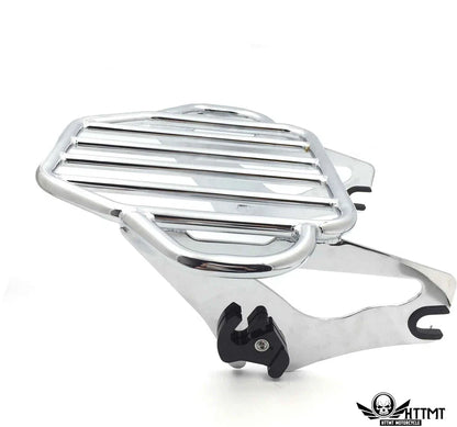2X Chrome Detachables Luggage Rack Docking for Harley Touring Road King (2014–2019)