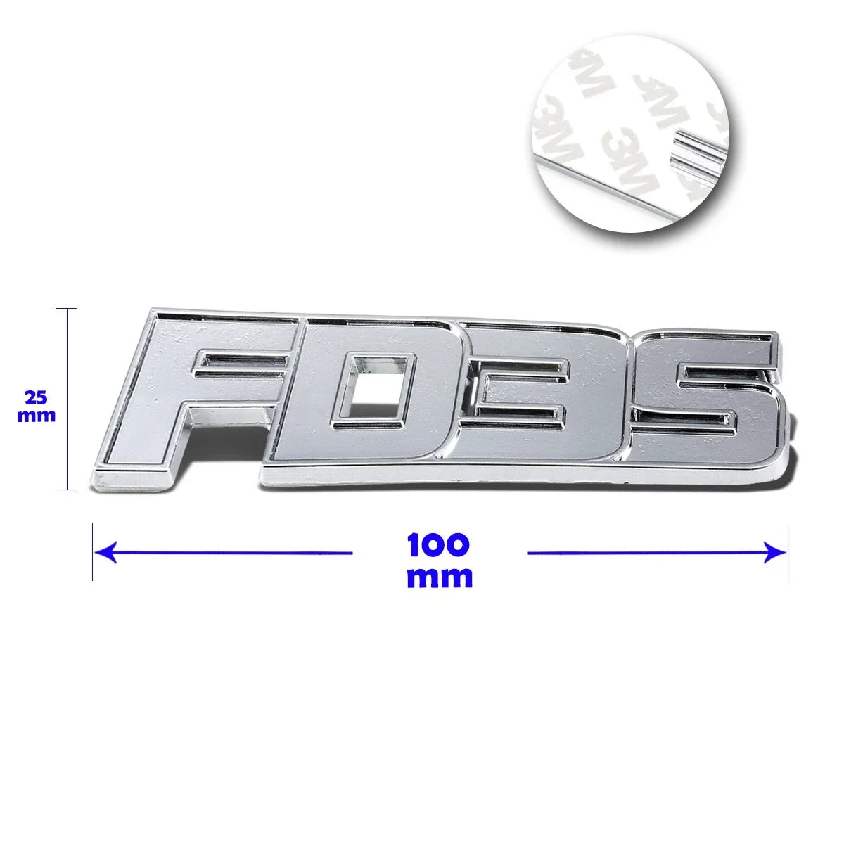 Polished Metal 3D Decal Emblem Sticker for Mazda RX-7 (1992–1995)