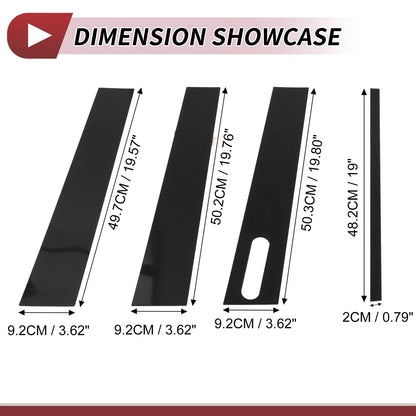 7 Pcs Door Pillar Window Trim for Ford Explorer Sport Trac (2001–2005) Black