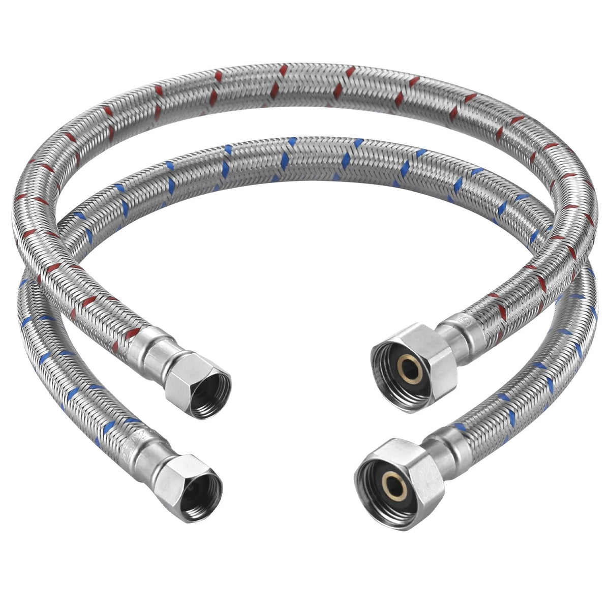 20-Inch Braided Stainless Steel Faucet Supply Lines for