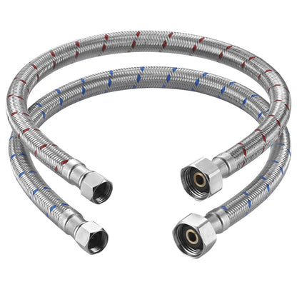 20-Inch Braided Stainless Steel Faucet Supply Lines for