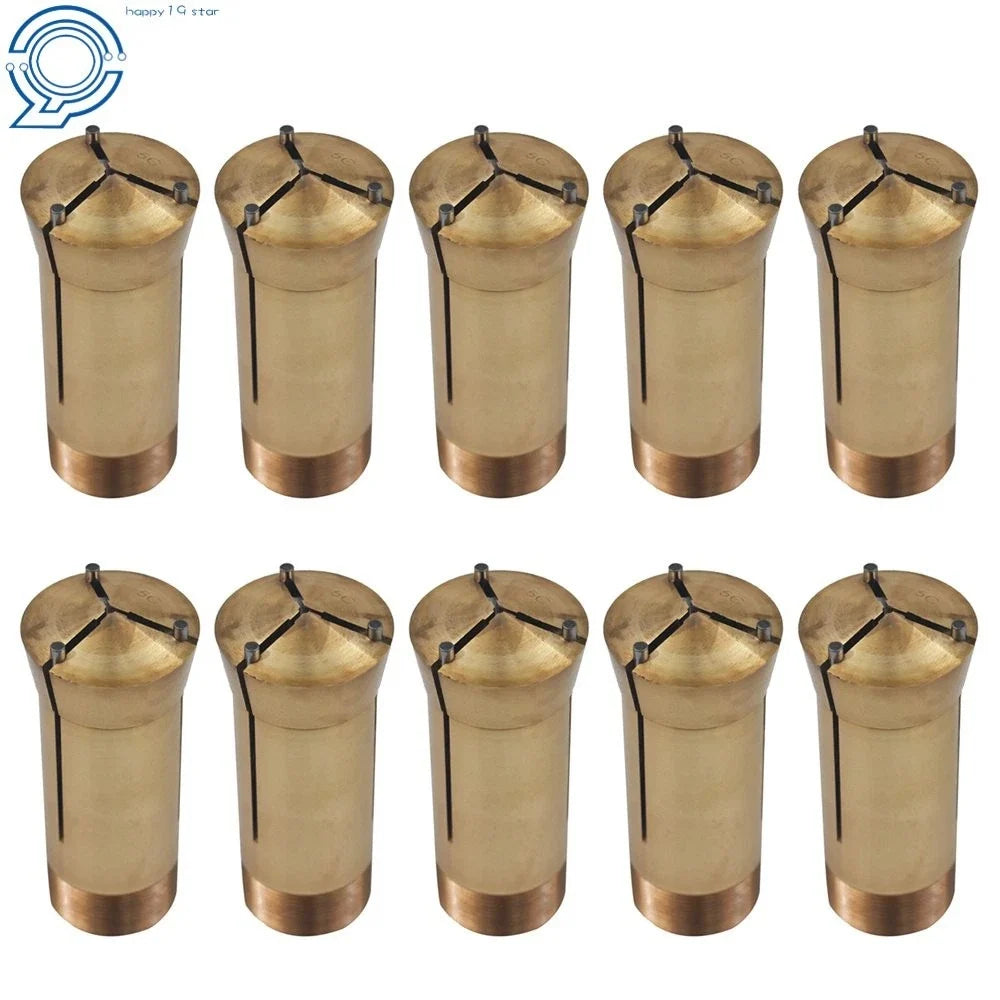 10 Pack Brass Collet for Lathe Milling Holder (1/16")