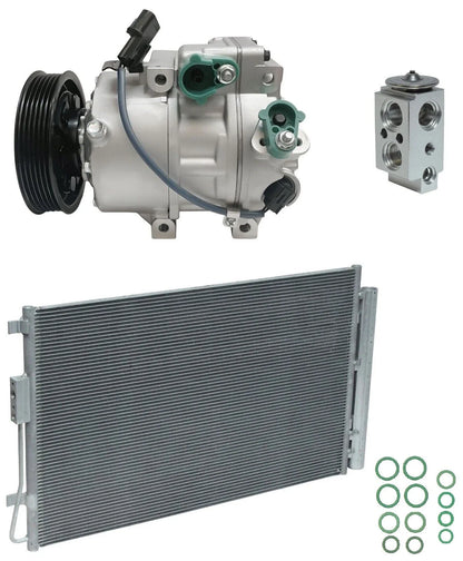 AC Compressor Kit With Condenser for Hyundai Santa Fe 3.3L (2016–2018)