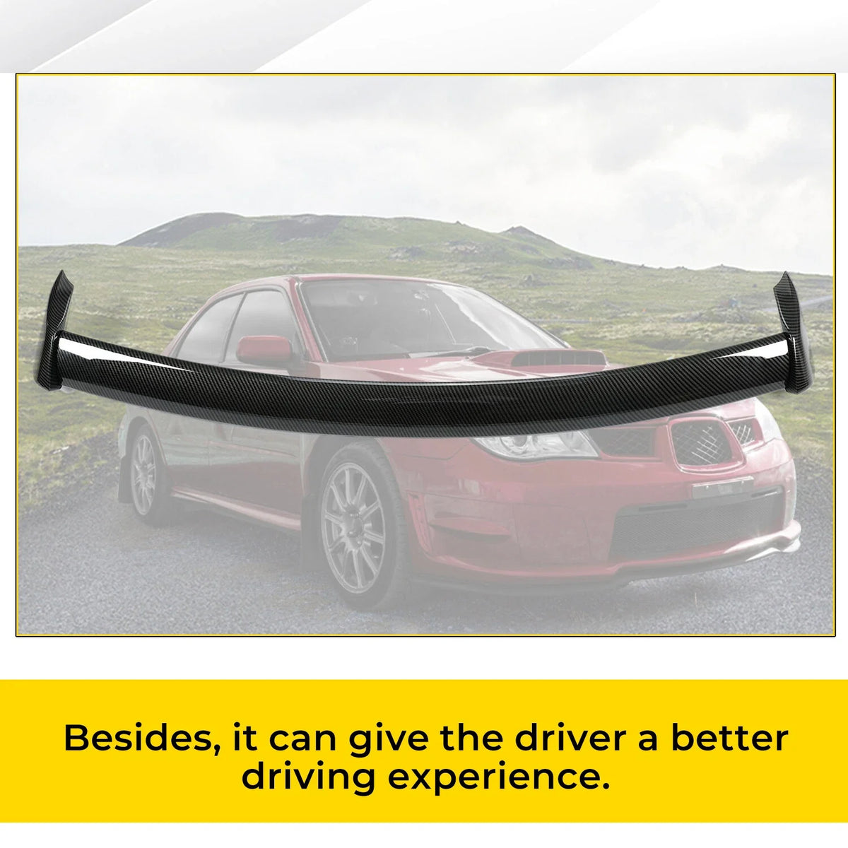 Carbon Fiber Rear Window Roof Spoiler for Subaru Impreza WRX STI (2002–2007)