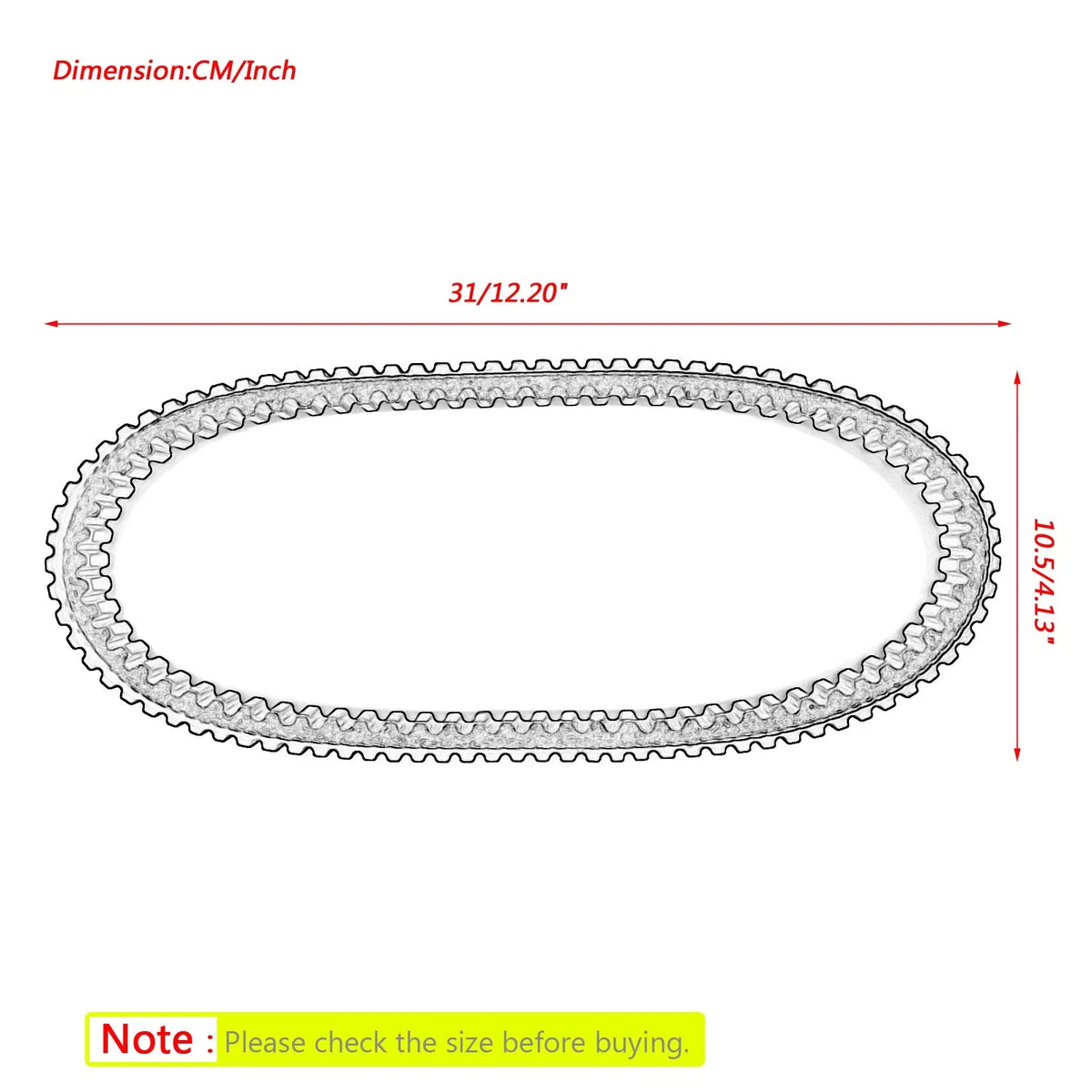 Drive Belt 733mm x 17mm for Arctic Cat 90 ATV (2006–2018)