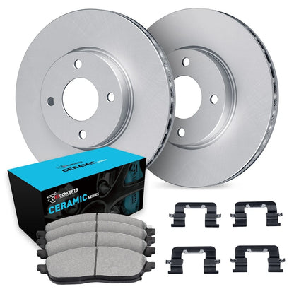 2X Brake Disc and Pad Kit for Chevy Aveo (2004–2016) WDWH1-47018