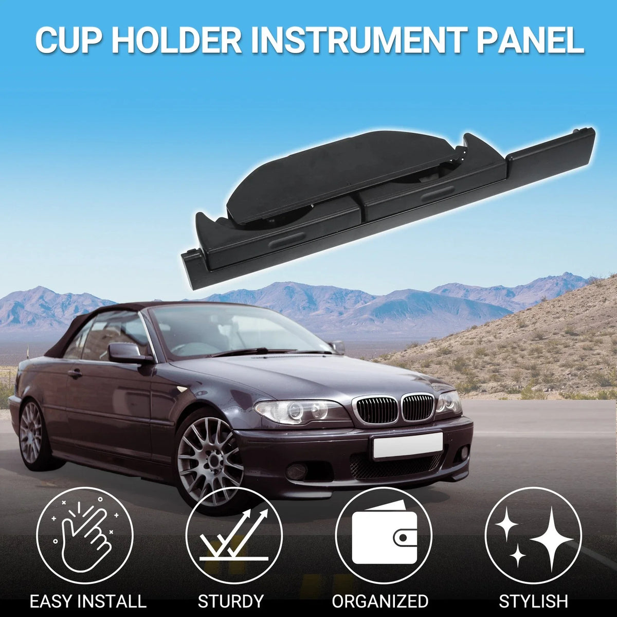 Cup Holder for BMW E39 525i 525iT 528i 530i 540iT (1996–2003) No. 51168190206