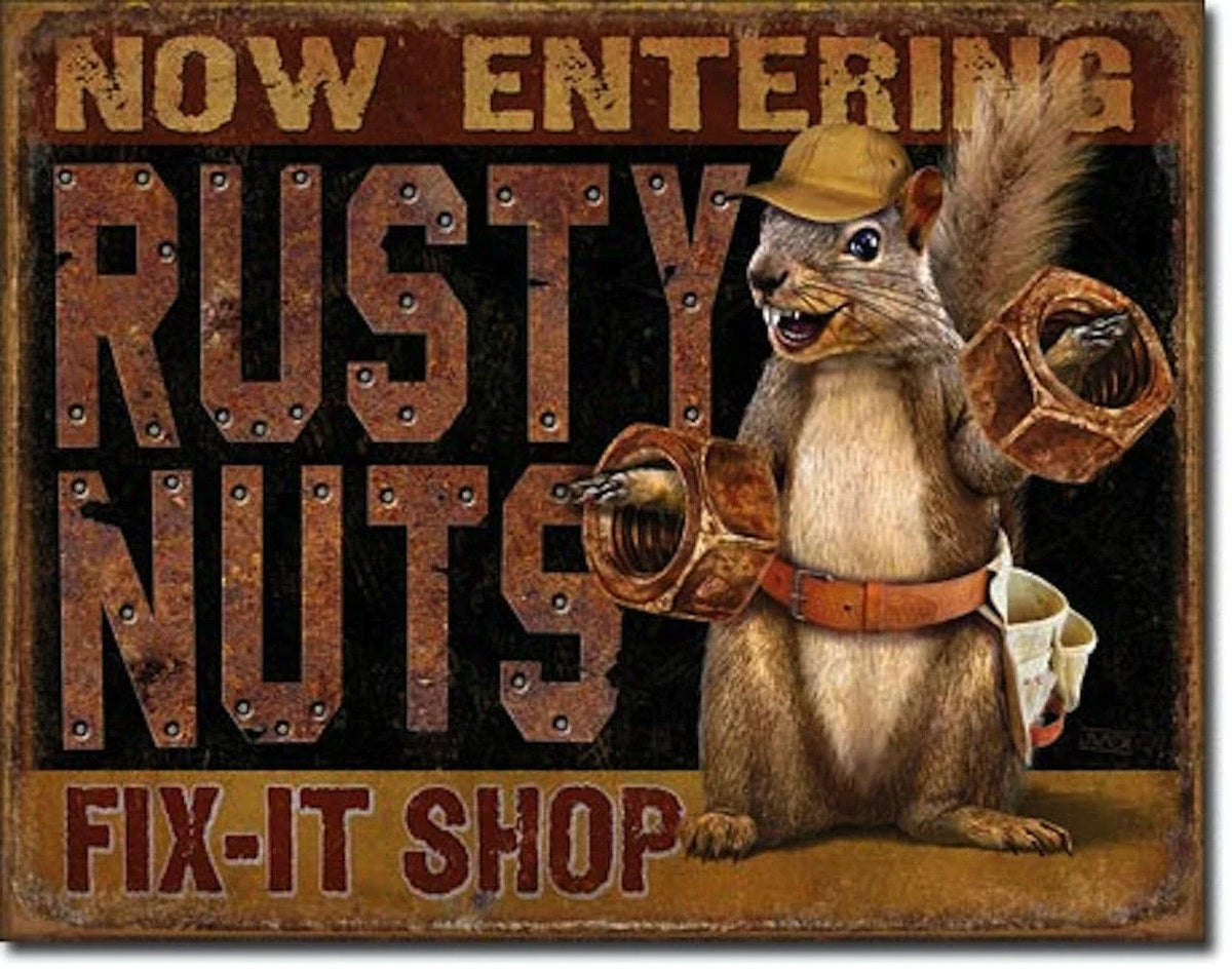 Vintage Replica Tin Metal Sign for Garage (1989)