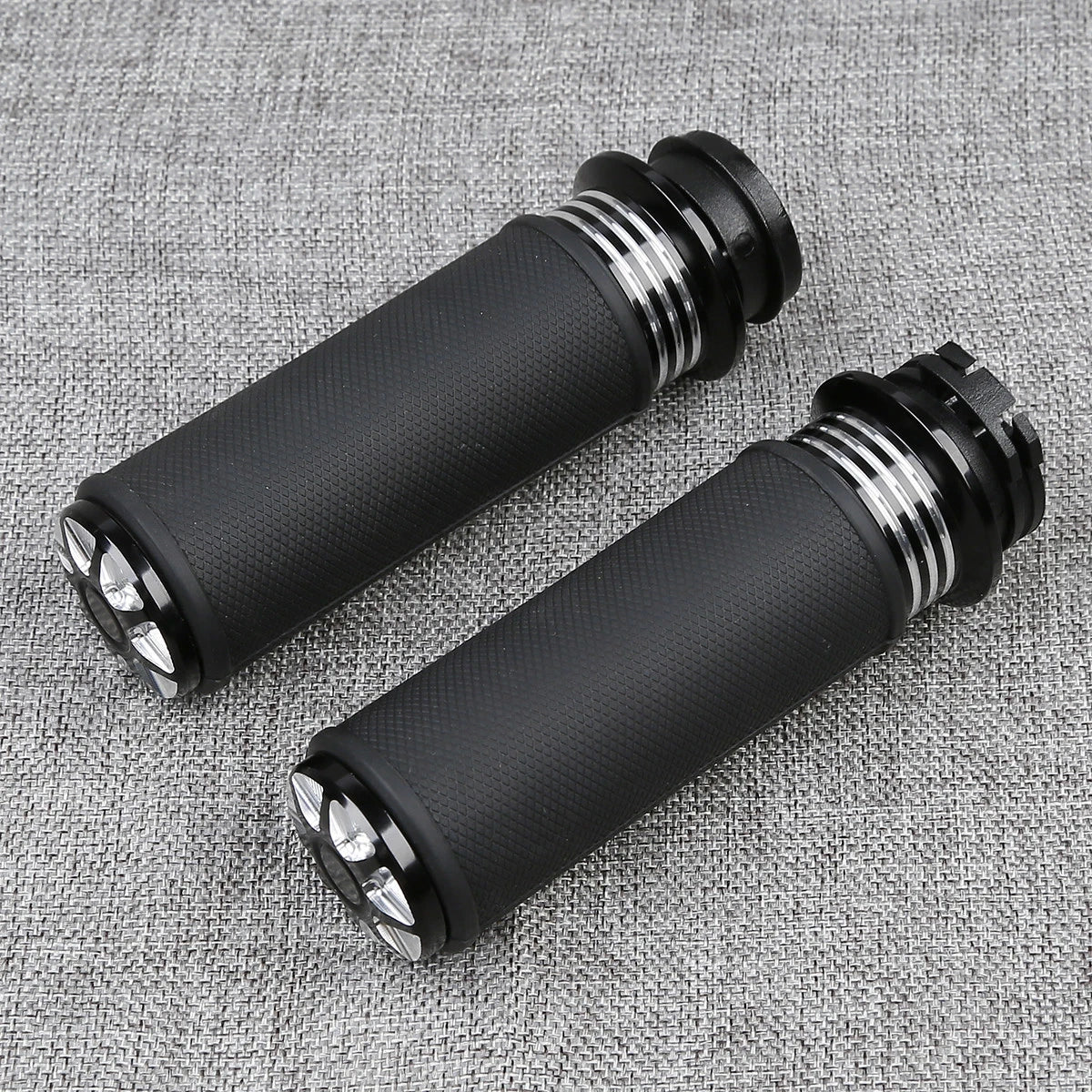 1'' Black CNC Handlebar Hand Grips for Harley Softail FLS FLST (1996–2015)