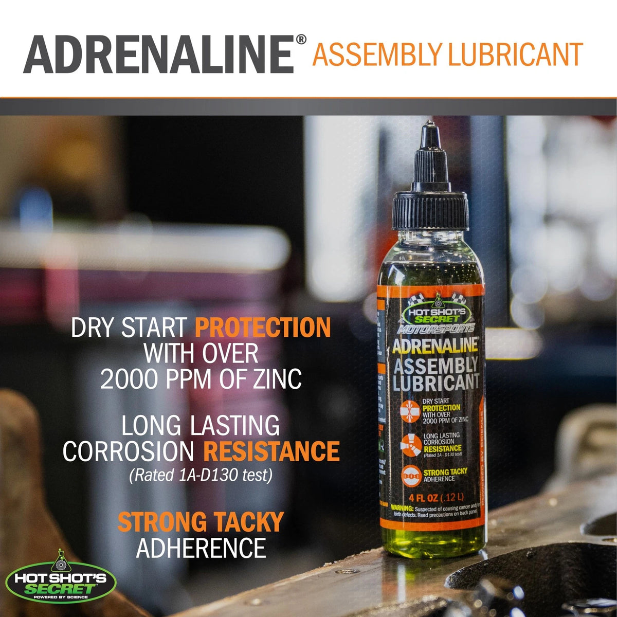 Hot Shot's Secret Adrenaline Assembly Lube for Engine (4 oz)