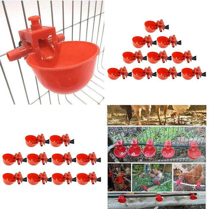 10/20PC Automatic Drinking Cups for Poultry/Quail (No Part Numbers)