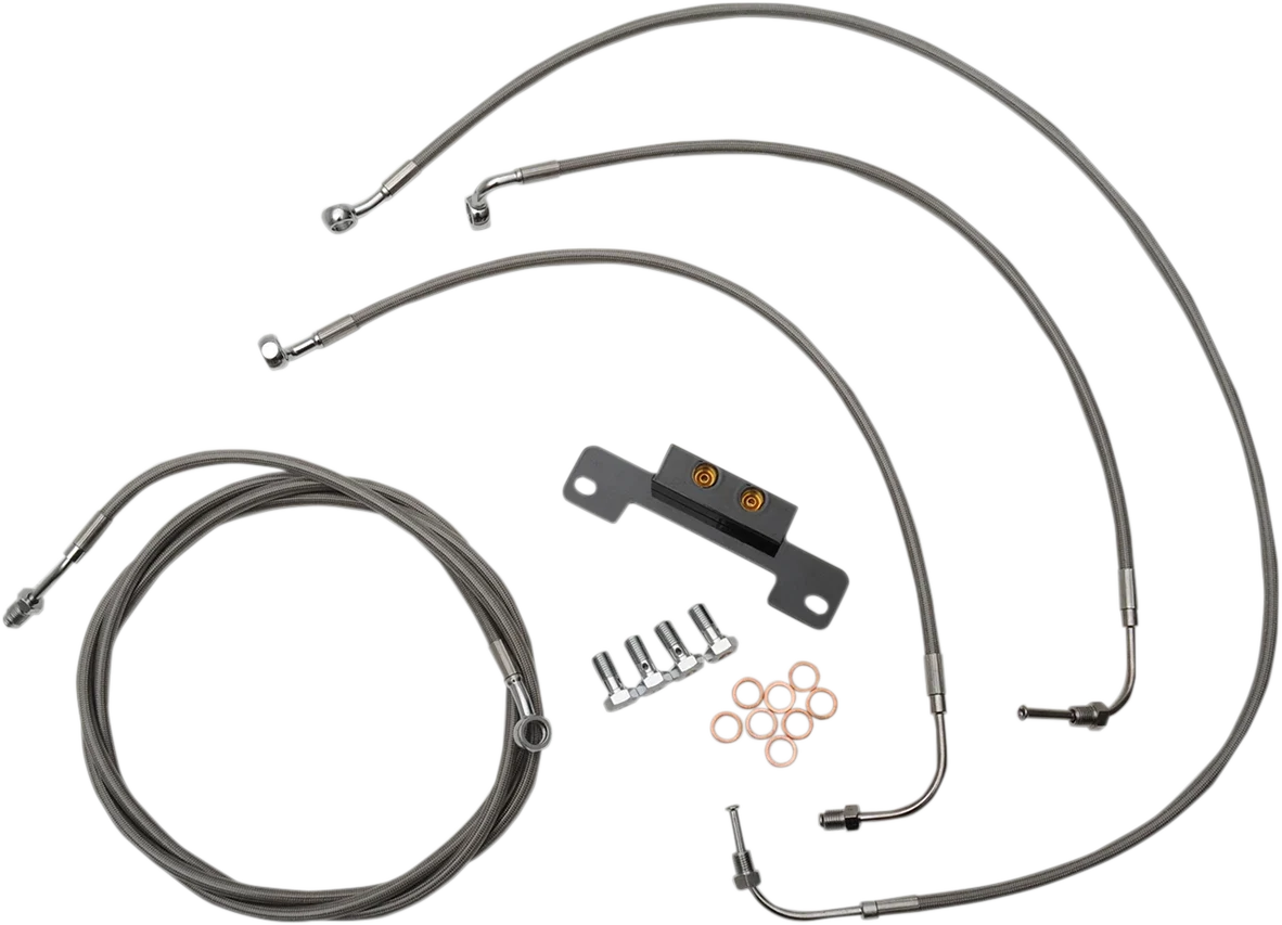 LA Choppers Handlebar Cable/Brake Line Kit for Harley (12" - 14" Ape Hanger)