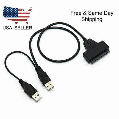 USB 2.0 to 2.5" HDD SATA Hard Drive Cable Adapter for SATA SSD & HDD