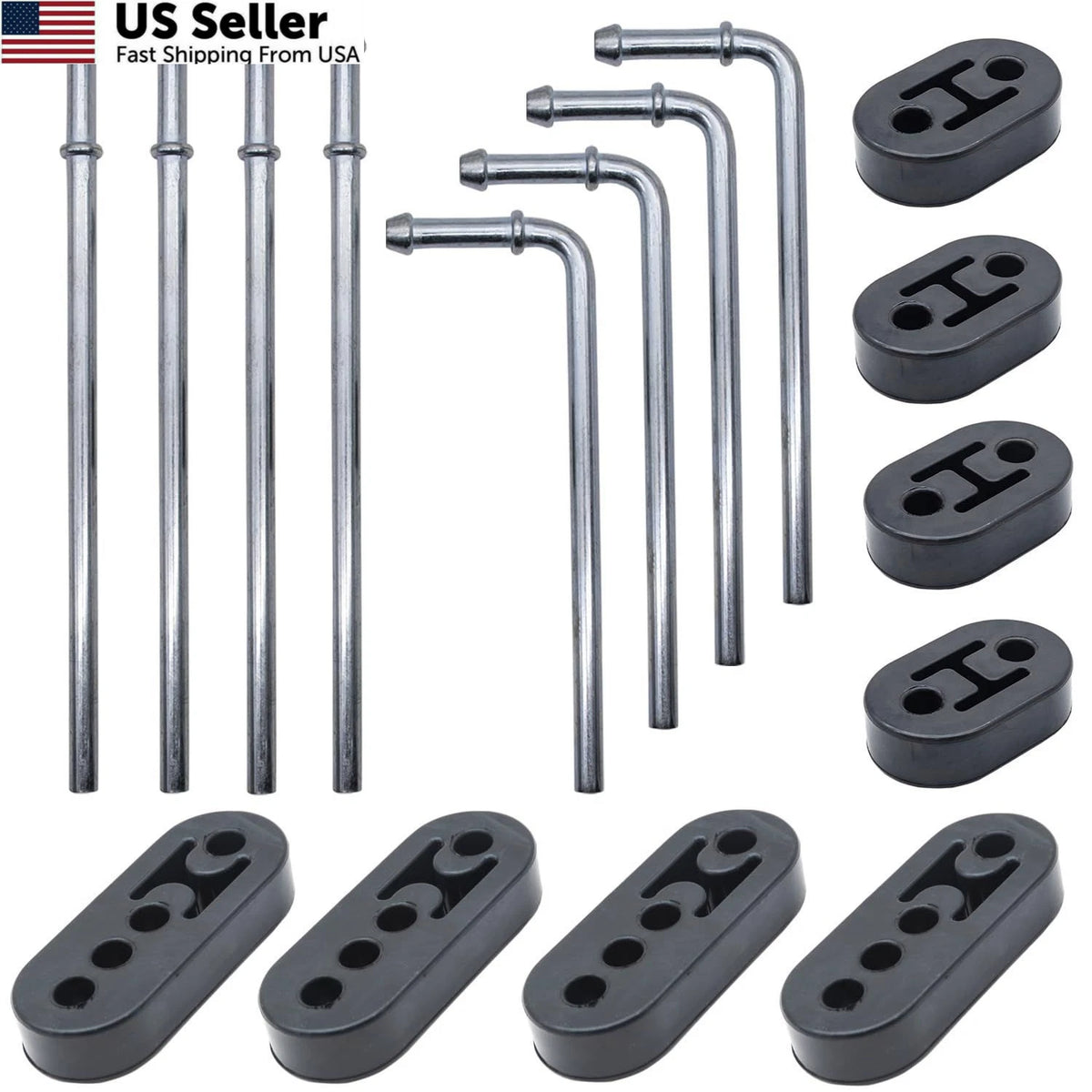 16PCS Exhaust Hanger Rods for Universal Applications (No Specific Years)