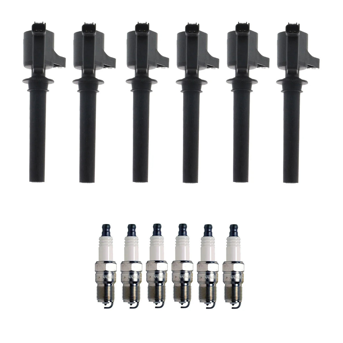 Set of 6 Ignition Coils & Spark Plugs for Ford Taurus (1996–2007)