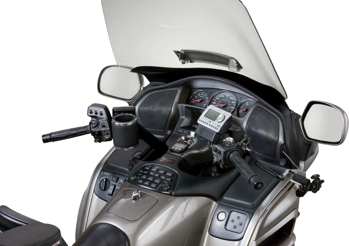 KRUZER KADDY Perch Mount Holder for Motorcycle (600) - Black/Chrome