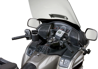 KRUZER KADDY Perch Mount Holder for Motorcycle (600) - Black/Chrome