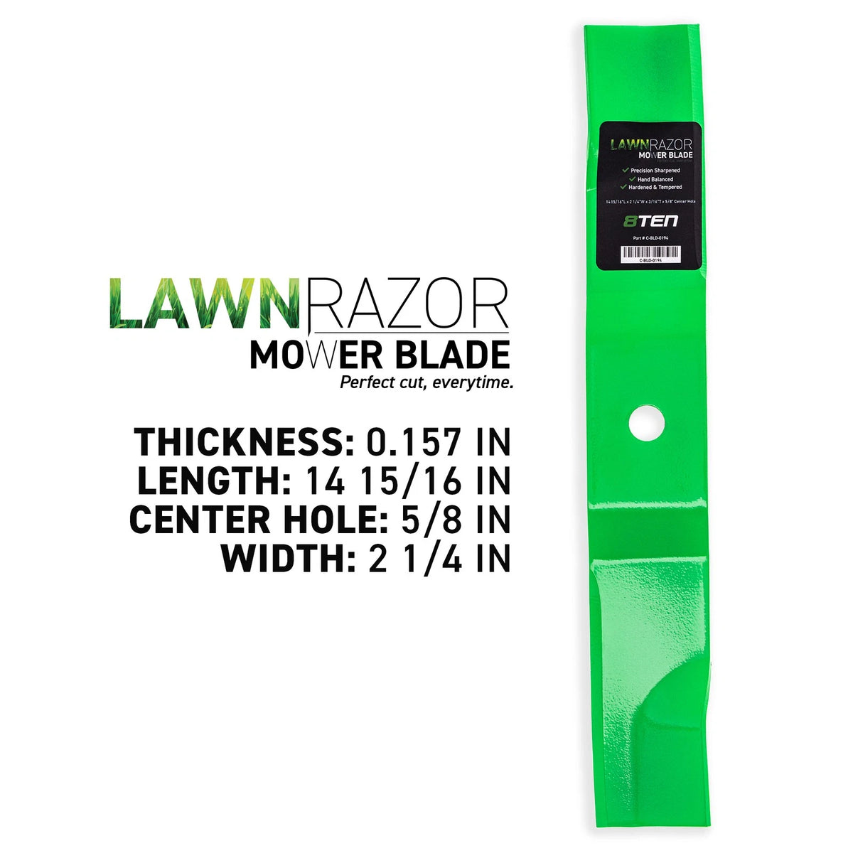9-Pack LawnRAZOR Mower Blades for Gravely 42 XL ZT ZTX (Known Part 04769800)
