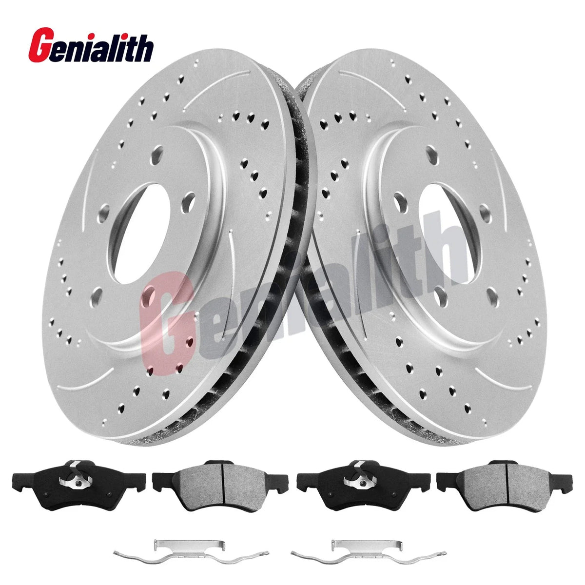 Front Drilled Rotors & Brake Pads for Dodge Caravan Chrysler Town & Country
