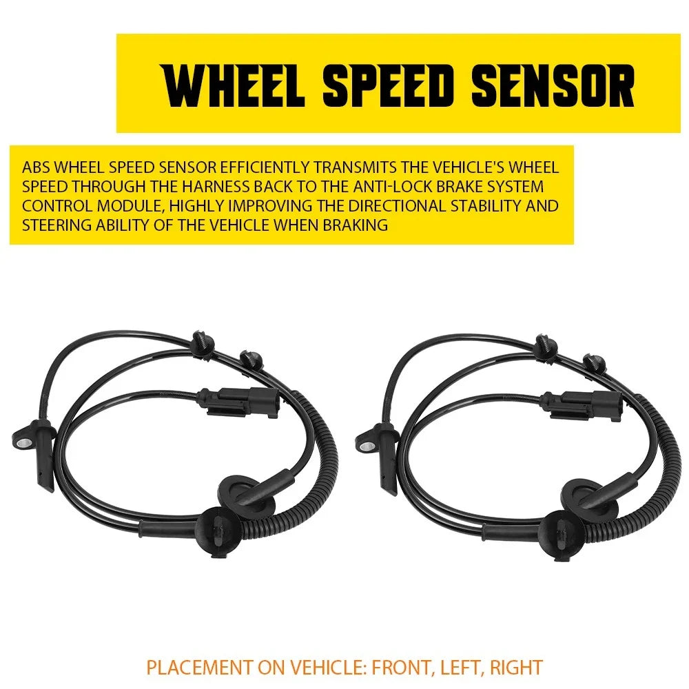2 ABS Wheel Speed Sensors for Buick Enclave, Chevy Traverse, GMC Acadia (2008–2017)