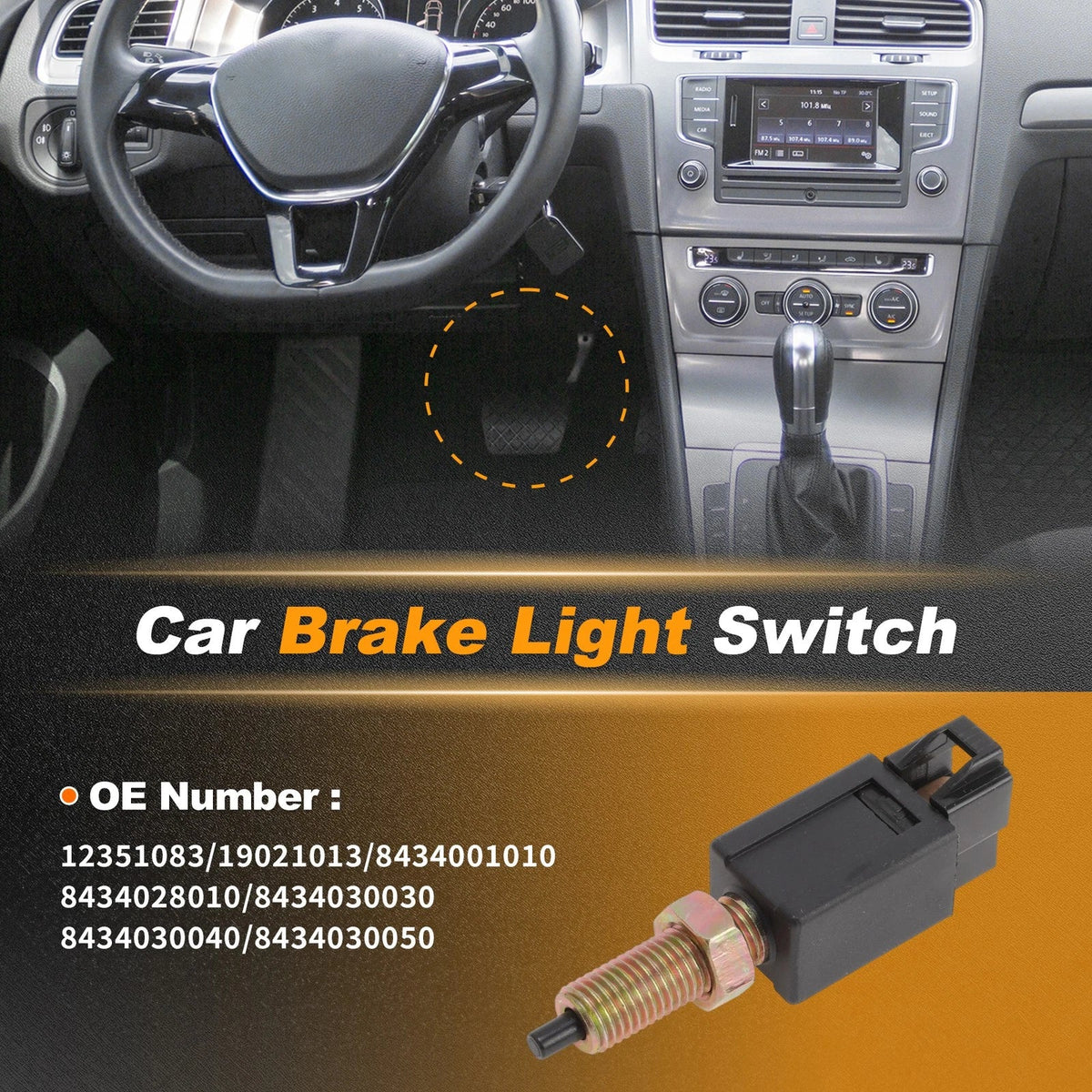 Brake Light Switch for Chevrolet Nova (1985–1988) 12351083
