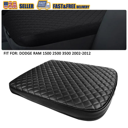 Armrest Cover for Dodge Ram 1500 2500 3500 (2002–2012) Leather Black