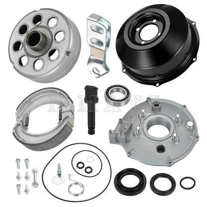 Rear Brake Panel & Drum & Cover Shoes for Honda Fourtrax 300 (1988–2000)