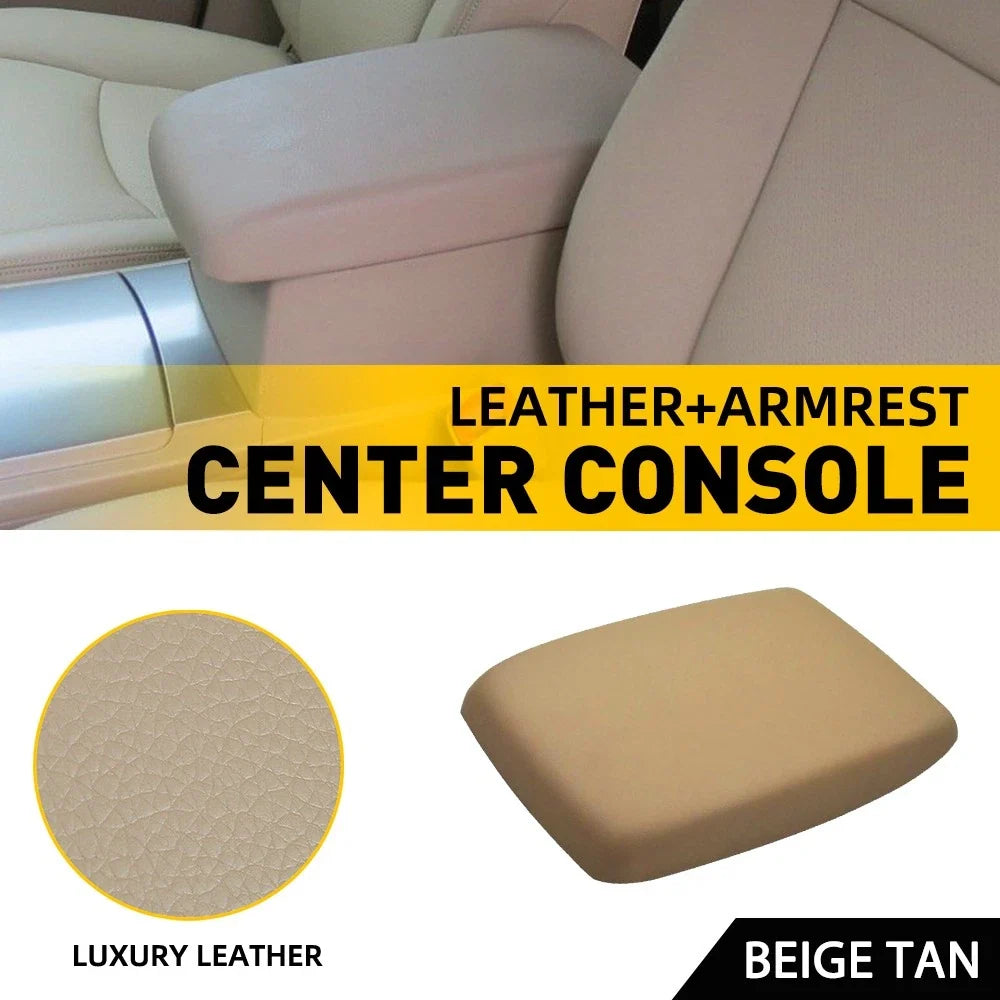 Center Console Armrest Lid Cover with Base for Toyota Highlander (2008–2013) Beige