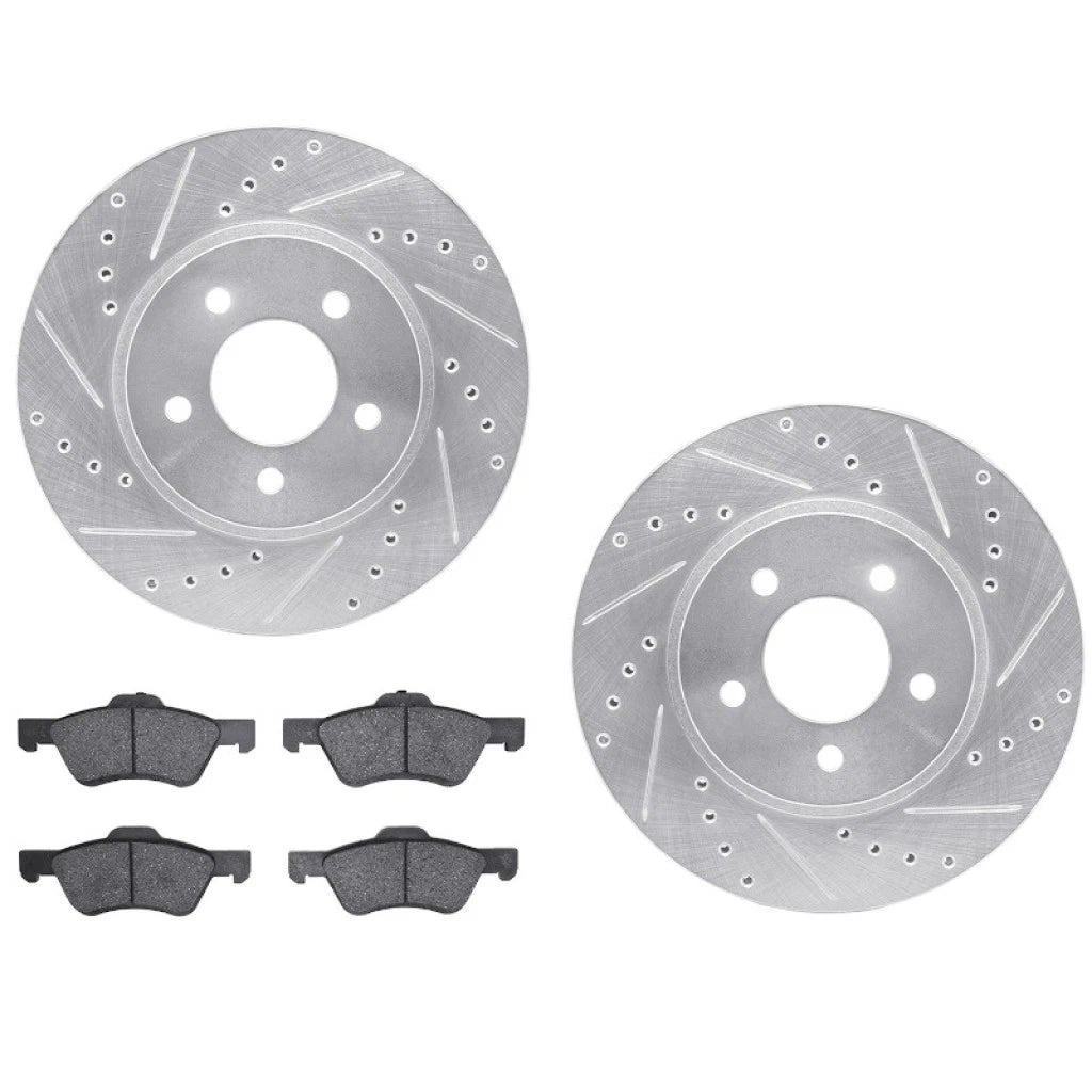 Rotor Set for Mazda Tribute (2008–2010) ALX-PAU-DF-7512-54169-CLA3, Drilled & Slotted