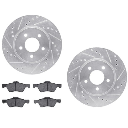 Rotor Set for Mazda Tribute (2008–2010) ALX-PAU-DF-7512-54169-CLA3, Drilled & Slotted
