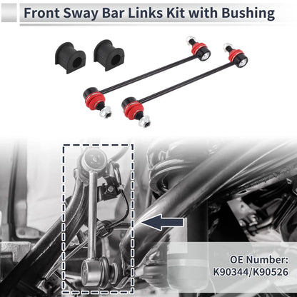 Front Stabilizer Bar Links Set of 2 with Bushing for Toyota Solara (2004–2008) No.K90344
