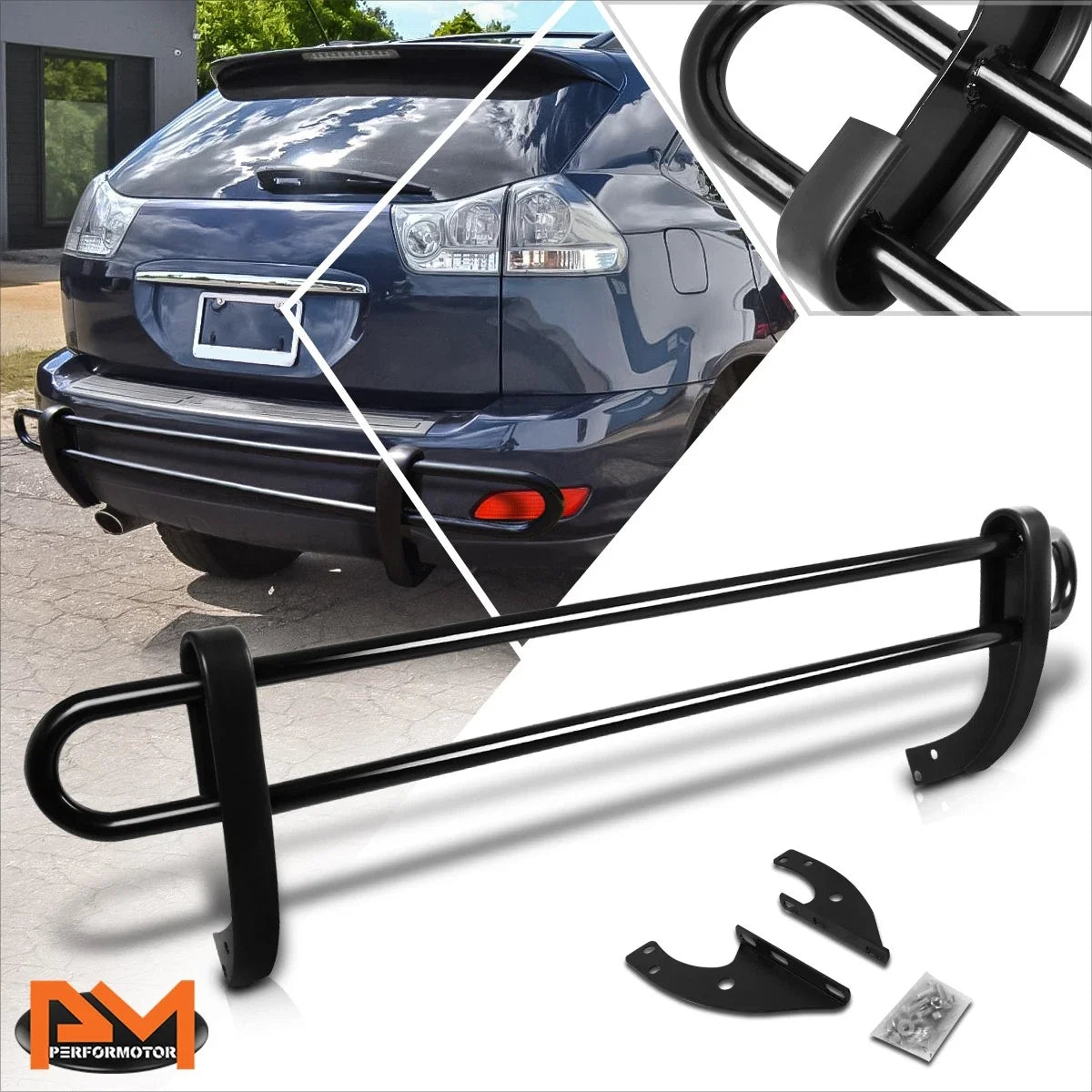 Rear Bumper Protector for Lexus RX330/RX350/RX400H (2004–2009) 1.25" OD Black Coated